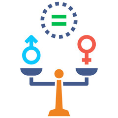 gender equality flat style icon