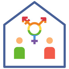 homosexual flat style icon
