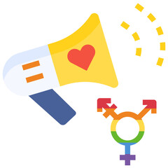 lgbtq flat style icon