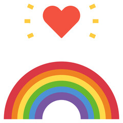 peace flat style icon