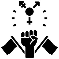 lgbtq glyph style icon