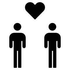 lgbtq glyph style icon