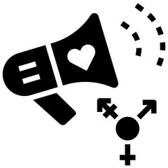 lgbtq glyph style icon