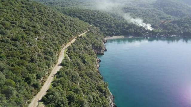 Drone Video: Breathtaking Coastal Pathway in Marmaris, Turkey - A Cinematic Escape