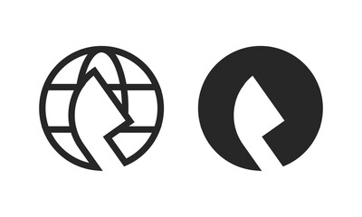 vector web and phone icon logo design