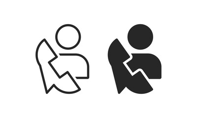 vector people and phone icon logo design