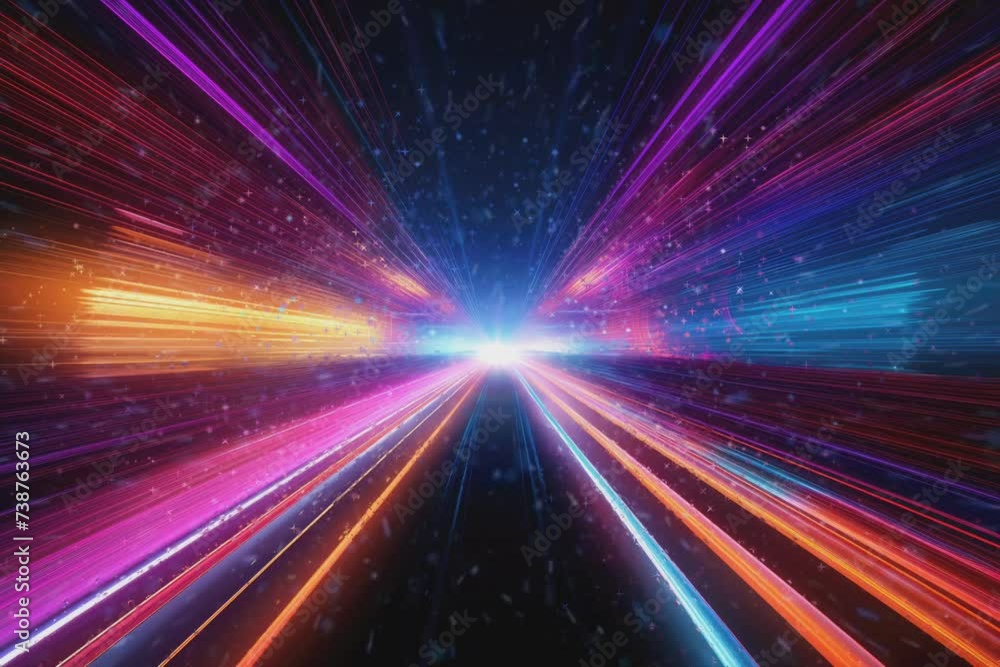 Poster modern abstract high-speed movement. dynamic motion light trails with motion blur effect.