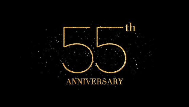 55 th Anniversary Text, Alpha Channel