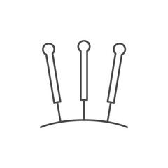 Acupuncture process line outline icon