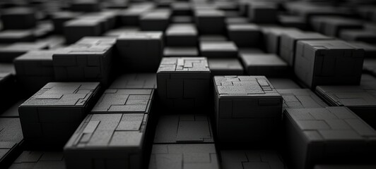 Fototapeta premium black and white blocks