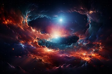 it looks like a painting of a galaxy in space - obrazy, fototapety, plakaty