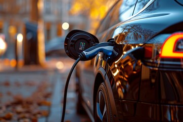 a car with a plugged in