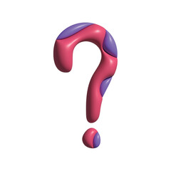 3d question mark in red transparent png