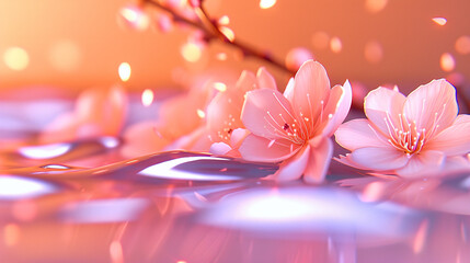 Springs Delicate Dance: Close-Up of Cherry Blossoms, Embracing the Light and Freshness of New Beginnings