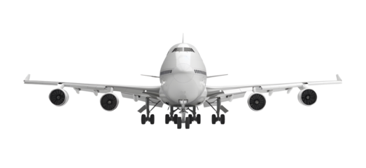 Airplane isolated on transparent background.