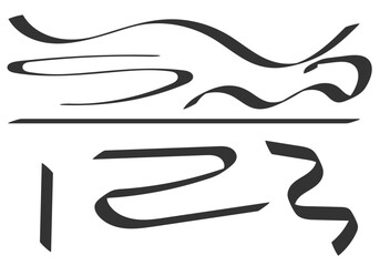 Hoja de iconos de pinceladas o trazado negro. © Gabrieuskal