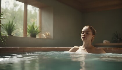 woman relaxing in spa