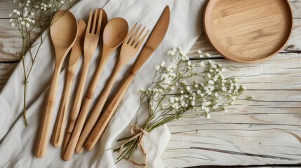 Eco-Friendly Wooden Cutlery Set
