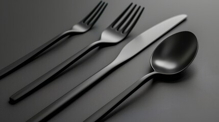 Modern Cutlery Set Mockup