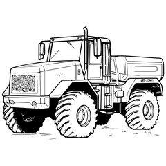 truck isolated on white