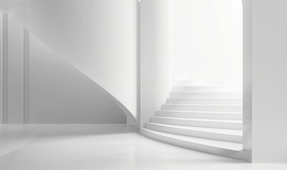 stairs in luxury white house
