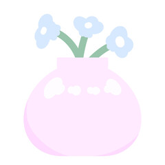 シンプルな花と花瓶♪PNG