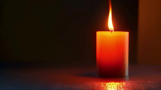 It creates intimate moments that the candle slightly illuminates the space. Fluttering candle flame Generative AI