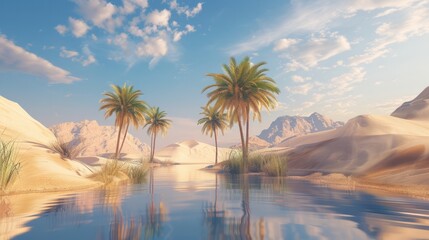 Desert Oasis Mirage