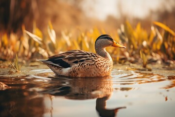 swimming duck