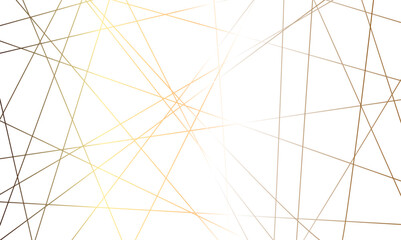 Obraz premium Abstract luxury seamless premium shiny golden random chaotic square and triangle lines on transparent background. Vector, illustration