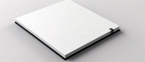 A sleek notepad with a minimalist cover, perfect for contemporary note-taking. - obrazy, fototapety, plakaty