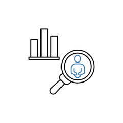 demographic concept line icon. Simple element illustration. demographic concept outline symbol design.