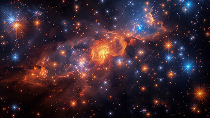 Jet in Carina Nebula. Composed of gas and dust.  Science fiction wallpaper. 
