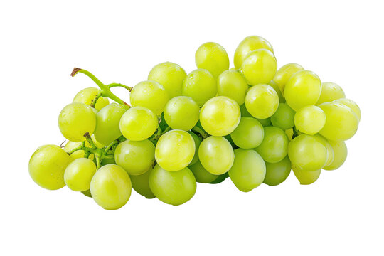 Fresh green grapes isolated