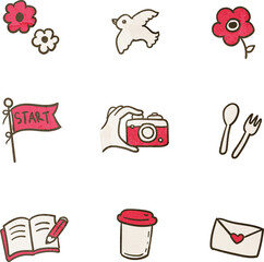 Icons set for social networks
