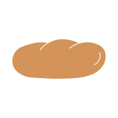 bread isolated on white. simple bread icon