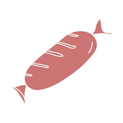 illustration of a sausage. simple sausage icon
