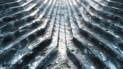 Metal surface. Futuristic structure background texture with edges.