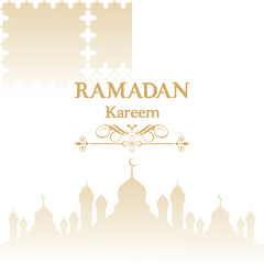 Free vector flat ramadan celebration background