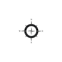 Logo compass design vector white background