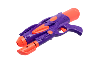 Plastic water gun on transparent background png
