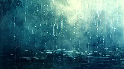An abstract representation of the sound of rain, using soothing colors.