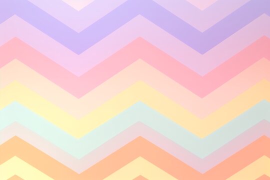 Pastel rainbow zigzag pattern. Minimalistic abstract colorful background, wallpaper, banner, copy space