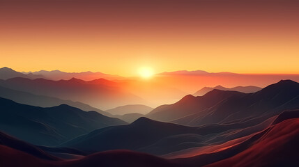 Obraz premium Magnificent sunrise at dawn