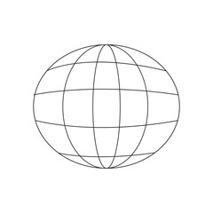globe icon, simple vector design on white background, eps10