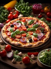 Italian Neapolitan pizza, Naples-style pizza, is a style of pizza made with tomatoes and mozzarella cheese