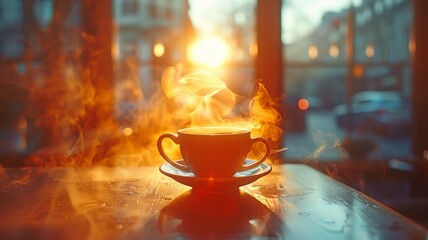 smouldering hot coffee