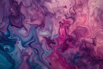 Obraz premium Abstract Fluid Art Painting in Purple, Pink and Blue, Creative Background with Colorful Swirling Patterns
