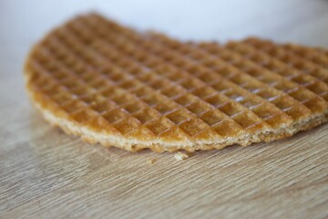 waffle with caramel