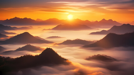 Fototapeta premium Magnificent sunrise at dawn